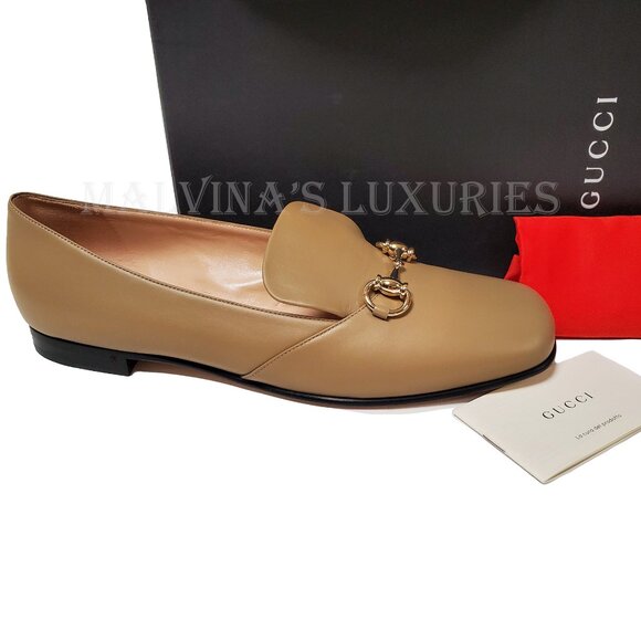 GUCCI SHOES MIRO SOFT HORSEBIT TAN LEATHER LOAFERS FLATS sz 41 11 - Picture 13 of 15